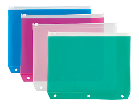 Office Depot Brand Transparent Binder Pocket Large 8 12 x 10 12 Assorted  Colors - Office Depot